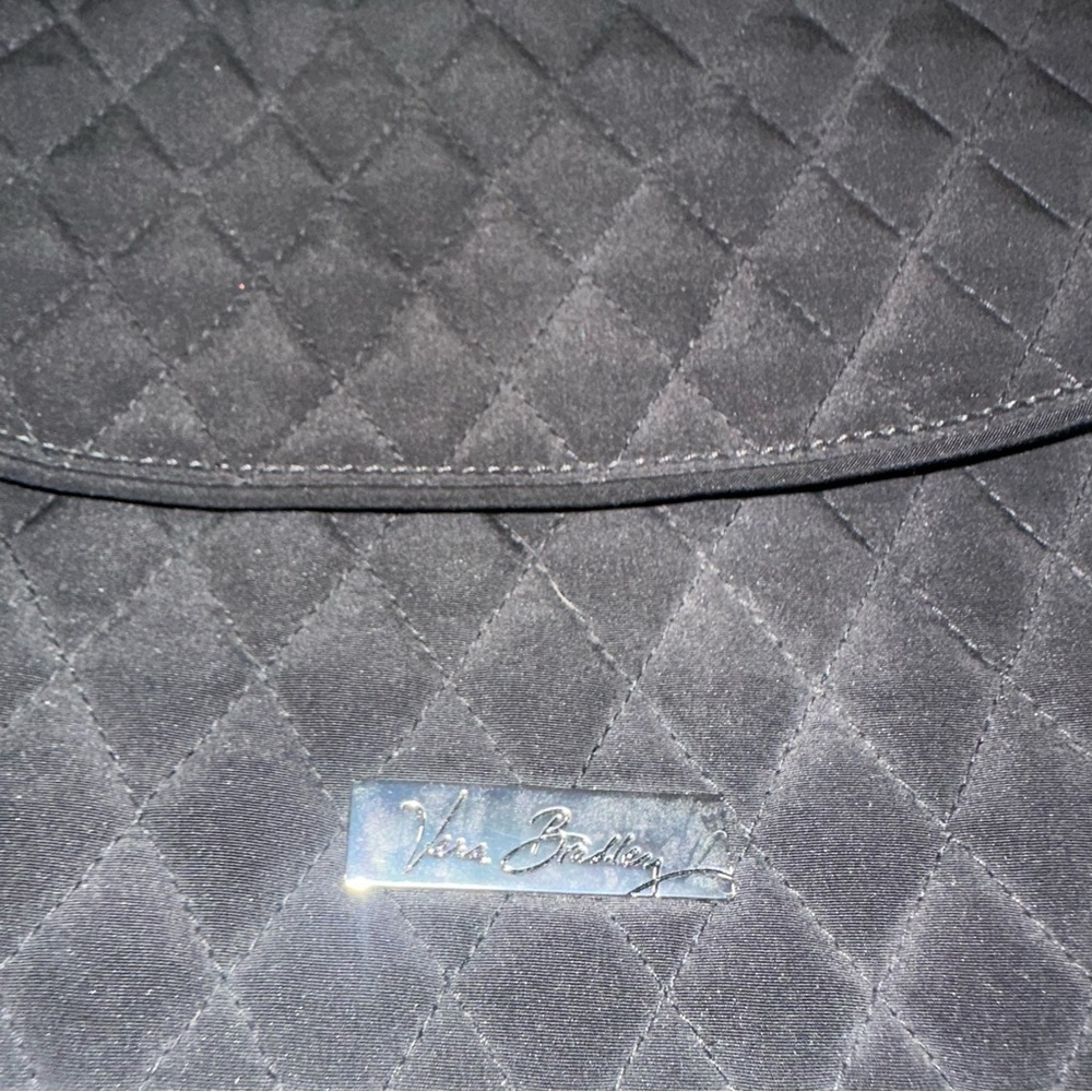 Vera Bradley Purse Crossbody Black Quilted - Picture 2 of 11